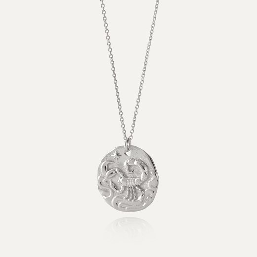 Srebrny naszyjnik znak zodiaku - skorpion w pokryciu platyną ze sklepu GIORRE w kategorii Naszyjniki - zdjęcie 180417404
