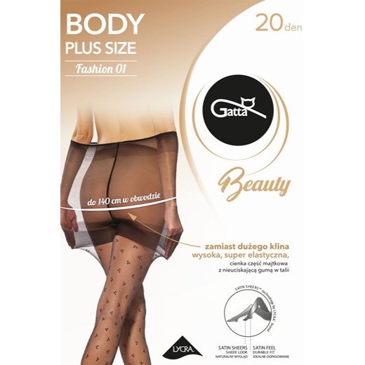 Rajstopy Gatta Body Plus Size 01 nero ze sklepu kontri.pl w kategorii Rajstopy - zdjęcie 180417543