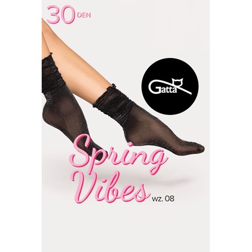 Skarpetki Gatta Spring Vibes 08 15 DEN nero-silver ze sklepu kontri.pl w kategorii Skarpetki damskie - zdjęcie 180417554