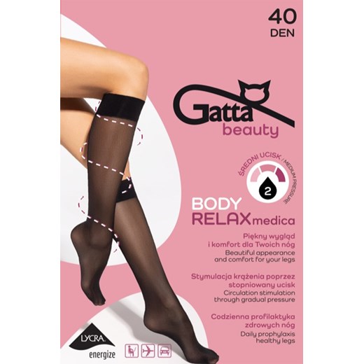 Podkolanówki Gatta Relaxmedica 40 DEN nero ze sklepu kontri.pl w kategorii Podkolanówki - zdjęcie 180417571