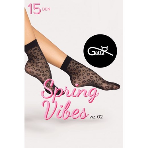 Skarpetki Gatta Spring Vibes 02 15 DEN nero ze sklepu kontri.pl w kategorii Skarpetki damskie - zdjęcie 180417602