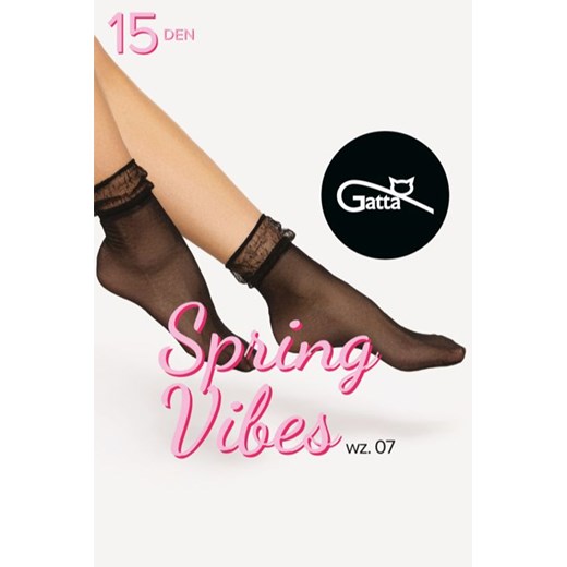 Skarpetki Gatta Spring Vibes 07 15 DEN nero ze sklepu kontri.pl w kategorii Skarpetki damskie - zdjęcie 180417603