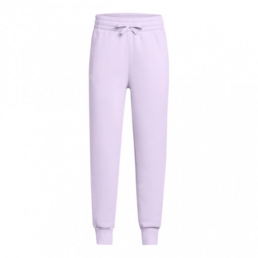 Dziewczęce spodnie dresowe Under Armour UA Rival Fleece Joggers - fioletowe ze sklepu Sportstylestory.com w kategorii Spodnie dziewczęce - zdjęcie 180417921