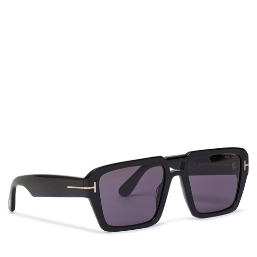 Okulary przeciwsłoneczne Tom Ford Redford FT1153 01A Czarny ze sklepu eobuwie.pl w kategorii Okulary przeciwsłoneczne męskie - zdjęcie 180419423