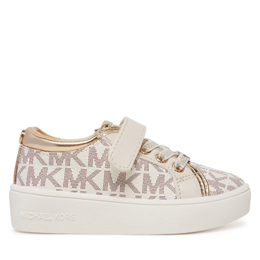 Sneakersy MICHAEL Michael Kors MK02484256 Écru ze sklepu eobuwie.pl w kategorii Buty sportowe dziecięce - zdjęcie 180419462