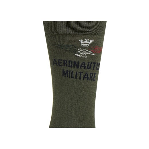 Aeronautica Militare Skarpety Wysokie Męskie 251CZ011L499 Zielony Aeronautica Militare M MODIVO