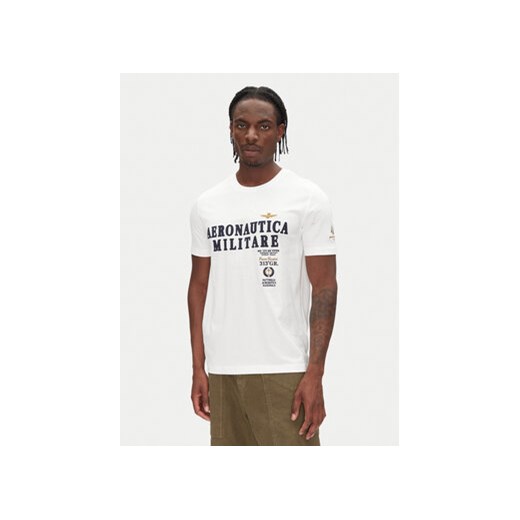 Aeronautica Militare T-Shirt 251TS2401J592 Biały Regular Fit ze sklepu MODIVO w kategorii T-shirty męskie - zdjęcie 180422851