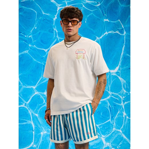 Cropp - Szorty kąpielowe w stylu retro - zielony ze sklepu Cropp w kategorii Kąpielówki - zdjęcie 180427334