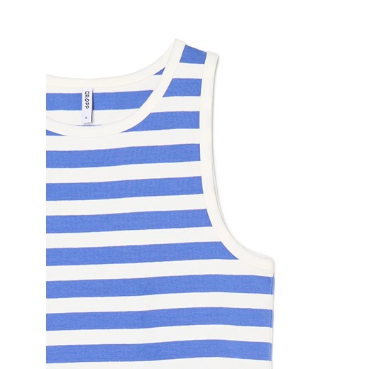 Cropp - Tank top w paski - niebieski Cropp XS Cropp