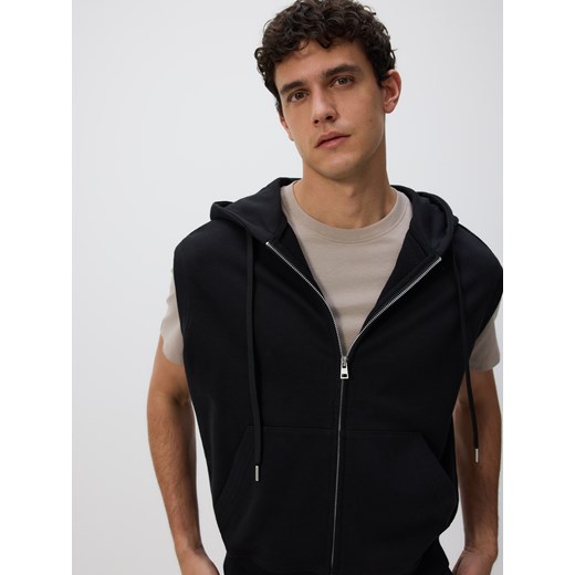 Reserved - Kamizelka z kapturem - czarny Reserved L Reserved