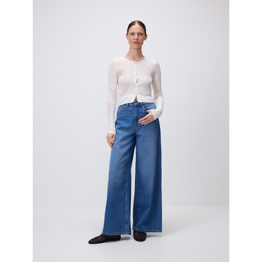 Reserved - Sweter z koronki - biały Reserved L Reserved