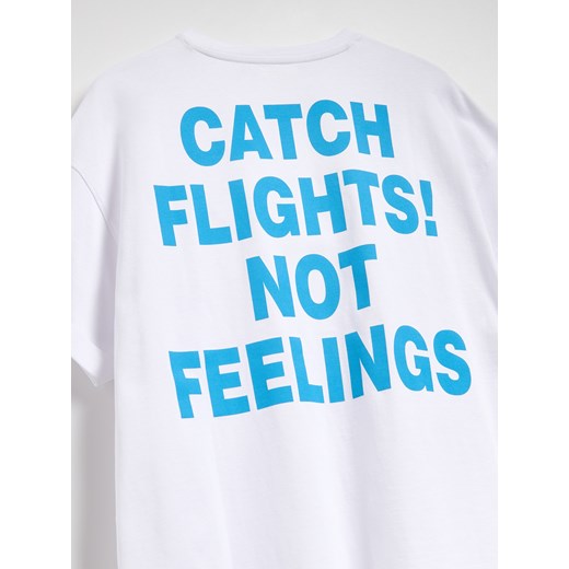 Reserved - T-shirt z nadrukiem na plecach - biały Reserved S Reserved