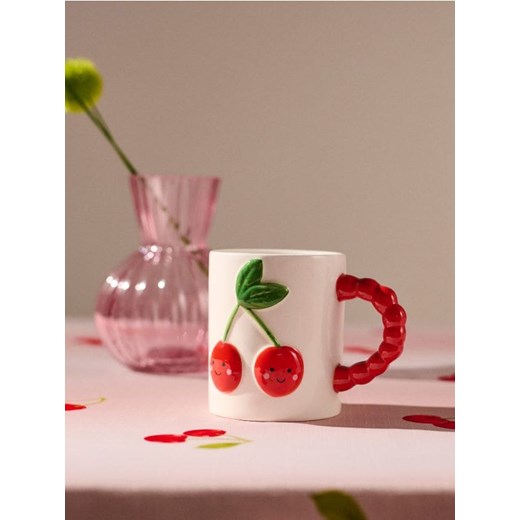 Sinsay - Ceramiczny kubek w wisienki - wielobarwny Sinsay One Size Sinsay