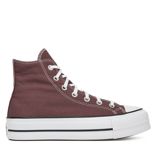 Trampki Converse Chuck Taylor All Star Lift Platform A10646C Bordowy ze sklepu eobuwie.pl w kategorii Trampki damskie - zdjęcie 180428864