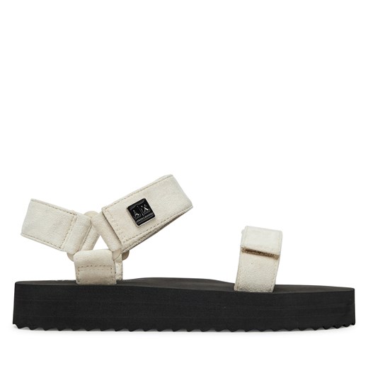 Sandały Armani Exchange XDP064 XV928 01819 Szary ze sklepu eobuwie.pl w kategorii Sandały damskie - zdjęcie 180428932