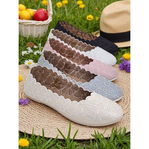 Royalfashion Kwiatowe damskie baleriny Magerro ze sklepu royalfashion.pl w kategorii Balerinki - zdjęcie 180432002