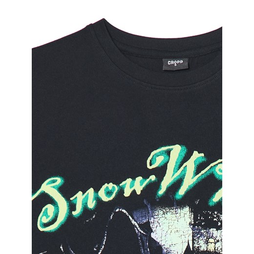 Cropp - Czarna koszulka z motywem Królewny Śnieżki - czarny Cropp S Cropp