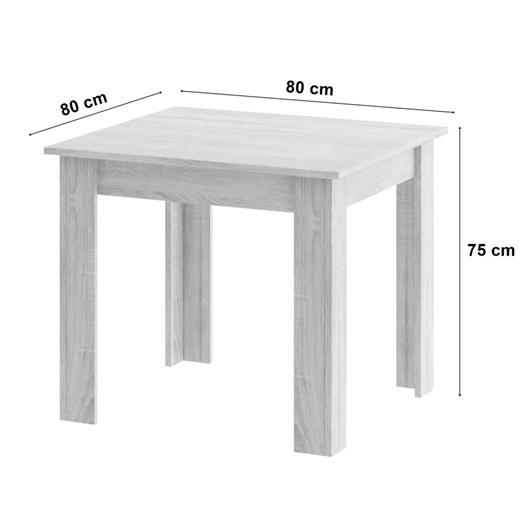 Kwadratowy stół na czarnych nogach z 4 krzesłami - Ronezo 4X Elior One Size Edinos.pl