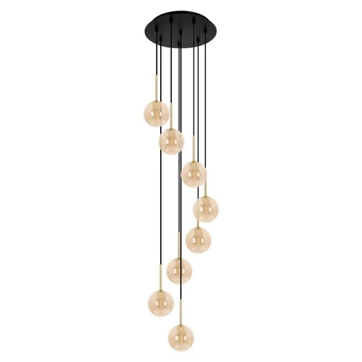 Wisząca lampa ze szklanymi kloszami beżowa F5-E97 ze sklepu Edinos.pl w kategorii Lampy wiszące - zdjęcie 180432263
