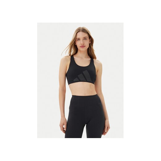 adidas Biustonosz sportowy Powerimpact HIIT JI9964 Czarny Slim Fit ze sklepu MODIVO w kategorii Biustonosze - zdjęcie 180434693