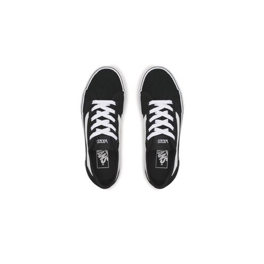 Trampki damskie czarne Vans wiązane sportowe płaskie 