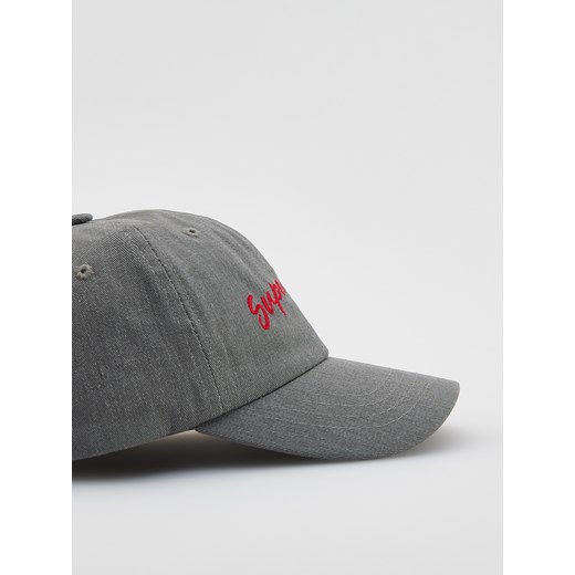 Reserved - Bawełniana czapka z daszkiem - jasnoszary Reserved 9-13 lat Reserved