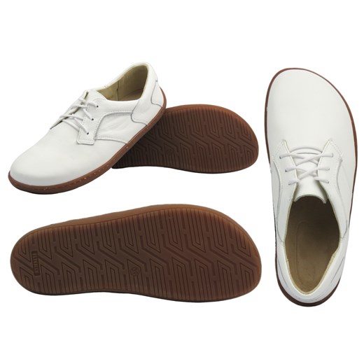 Wygodne półbuty damskie BareFoot Helios Komfort 715-2B, białe ze sklepu ulubioneobuwie w kategorii Półbuty damskie - zdjęcie 180436773