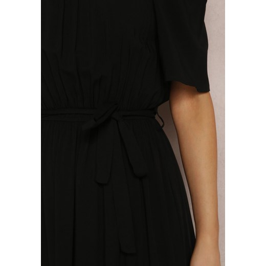 Sukienka Renee maxi elegancka z krótkimi rękawami z dekoltem typu hiszpanka z wiskozy