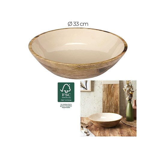 Ethnical Life Miska w kolorze brązowo-beżowym - Ø 33 cm ze sklepu Limango Polska w kategorii Naczynia - zdjęcie 180439240