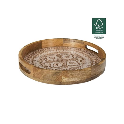 Ethnical Life Taca w kolorze kremowo-jasnobrązowym -  Ø 35 cm Ethnical Life onesize okazja Limango Polska