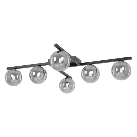 Sześciopunktowa lampa grafitowa z kloszami ze szkła K6-H38 ze sklepu Edinos.pl w kategorii Lampy sufitowe - zdjęcie 180441714