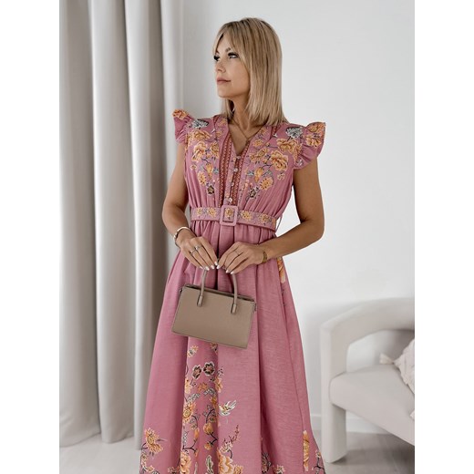 Sukienka różowa elegancka 