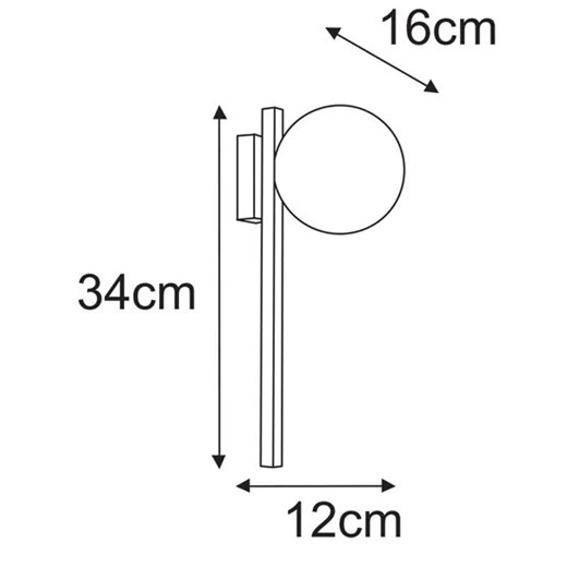 Biały kinkiet ze szklanym kloszem - J068-Gaber Lumes One Size Edinos.pl
