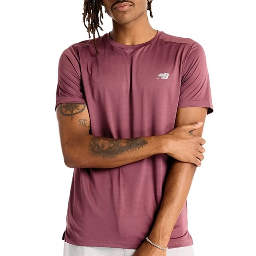 Koszulka New Balance MT41222FDP - fioletowa ze sklepu streetstyle24.pl w kategorii T-shirty męskie - zdjęcie 180445620