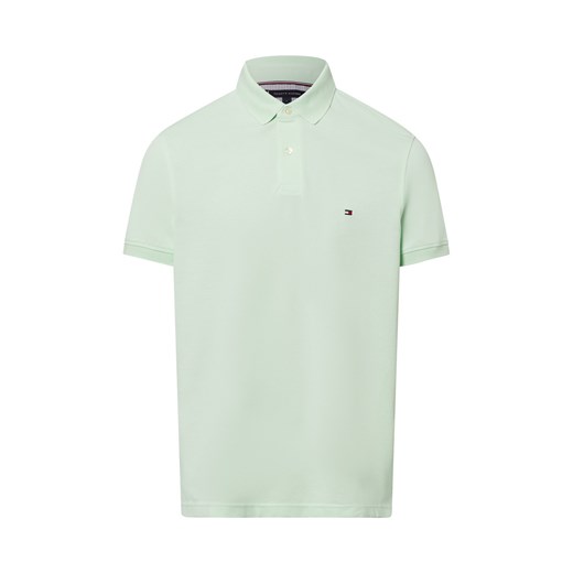 Tommy Hilfiger Męska koszulka polo Mężczyźni Bawełna miętowy jednolity ze sklepu vangraaf w kategorii T-shirty męskie - zdjęcie 180447120