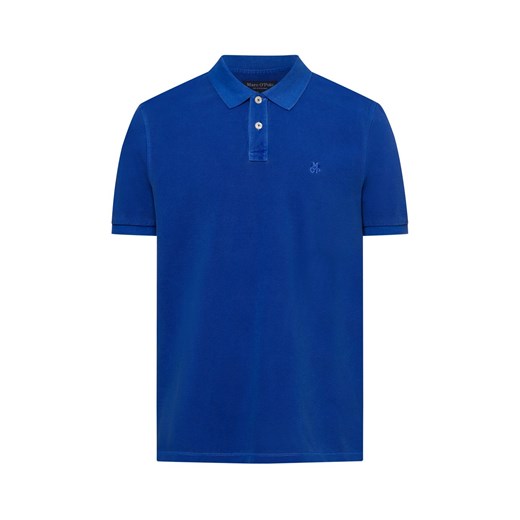 Marc O'Polo Męska koszulka polo Mężczyźni Bawełna błękit królewski jednolity ze sklepu vangraaf w kategorii T-shirty męskie - zdjęcie 180447130