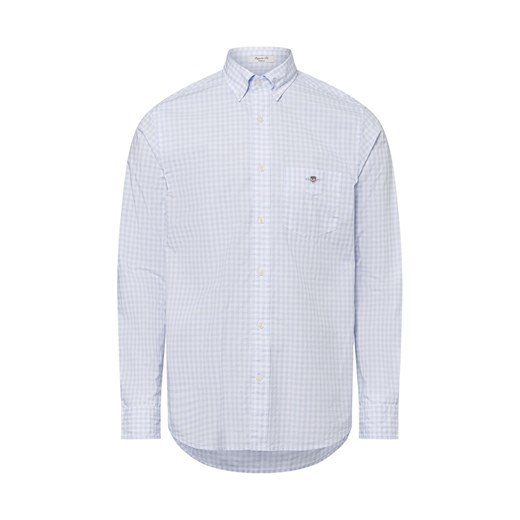 Gant Męska koszula casual Mężczyźni Regular Fit Bawełna jasnoniebieski w kratkę ze sklepu vangraaf w kategorii Koszule męskie - zdjęcie 180447180