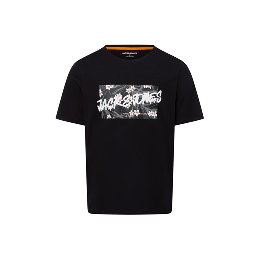 Jack & Jones Koszulka męska - JJHawaii Mężczyźni Bawełna czarny nadruk ze sklepu vangraaf w kategorii T-shirty męskie - zdjęcie 180447184
