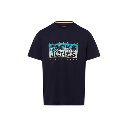 Jack & Jones Koszulka męska - JJColton Mężczyźni Bawełna granatowy nadruk ze sklepu vangraaf w kategorii T-shirty męskie - zdjęcie 180447190