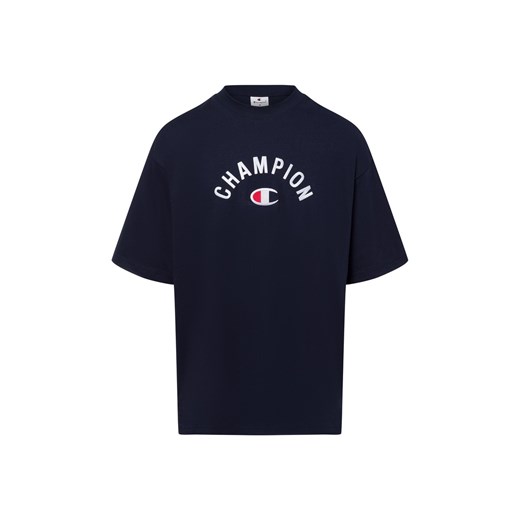 Champion Koszulka męska Mężczyźni Bawełna granatowy jednolity ze sklepu vangraaf w kategorii T-shirty męskie - zdjęcie 180447191