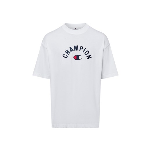 Champion Koszulka męska Mężczyźni Bawełna biały jednolity ze sklepu vangraaf w kategorii T-shirty męskie - zdjęcie 180447193