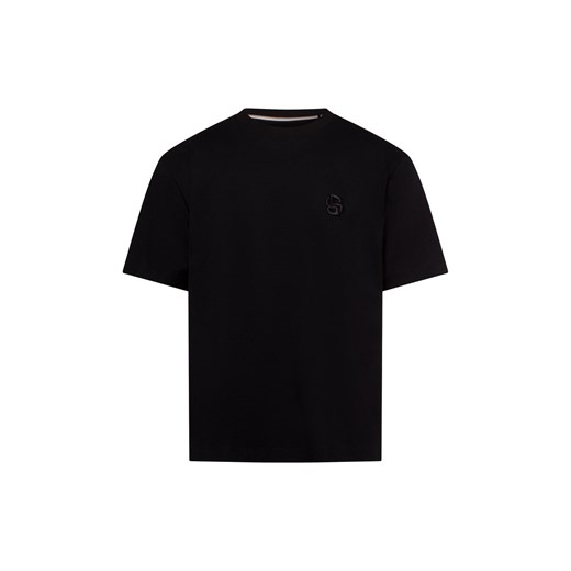 BOSS Koszulka - Tames Mężczyźni Bawełna czarny jednolity ze sklepu vangraaf w kategorii T-shirty męskie - zdjęcie 180447201