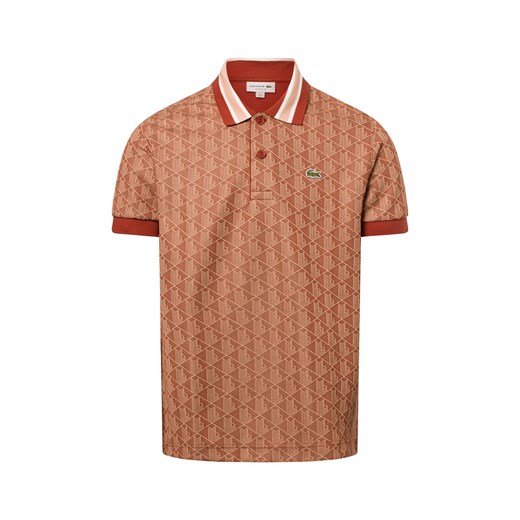 Lacoste Męska koszulka polo Mężczyźni koniakowy wzorzysty ze sklepu vangraaf w kategorii T-shirty męskie - zdjęcie 180447233