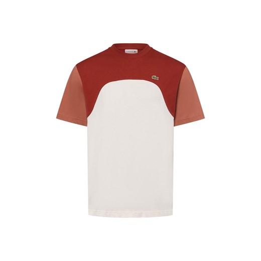 Lacoste Koszulka męska Mężczyźni Bawełna écru jednolity ze sklepu vangraaf w kategorii T-shirty męskie - zdjęcie 180447234