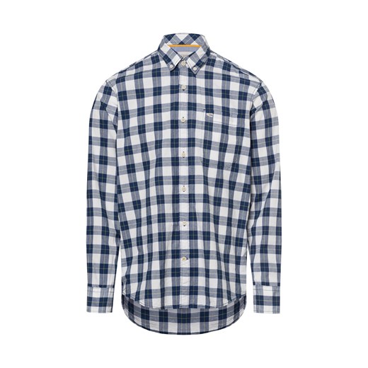 Camel Active Męska koszula casual Mężczyźni Regular Fit Bawełna indygo w kratkę ze sklepu vangraaf w kategorii Koszule męskie - zdjęcie 180447252