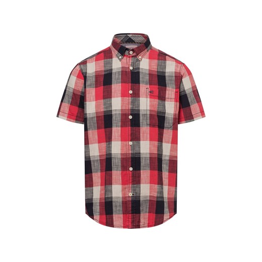 Camel Active Męska koszula casual Mężczyźni Regular Fit Bawełna czerwony w kratkę ze sklepu vangraaf w kategorii Koszule męskie - zdjęcie 180447254