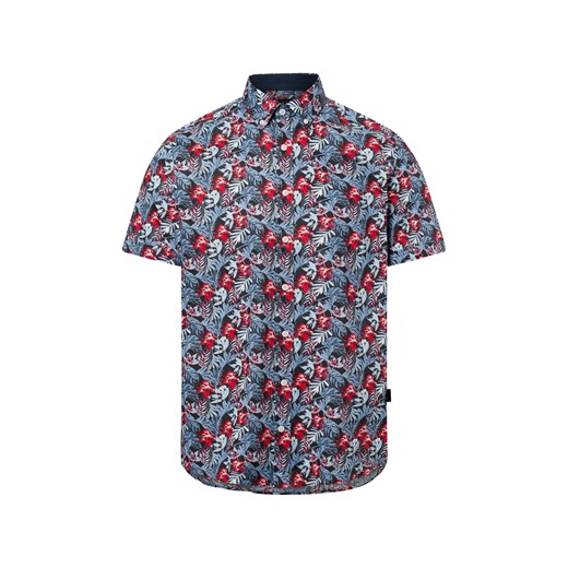 Bugatti Męska koszula casual Mężczyźni Slim Fit Bawełna niebieski wzorzysty ze sklepu vangraaf w kategorii Koszule męskie - zdjęcie 180447260