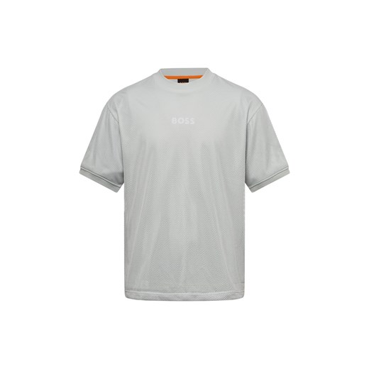 BOSS Orange Koszulka męska - Summer Mesh Mężczyźni miętowy jednolity ze sklepu vangraaf w kategorii T-shirty męskie - zdjęcie 180447262