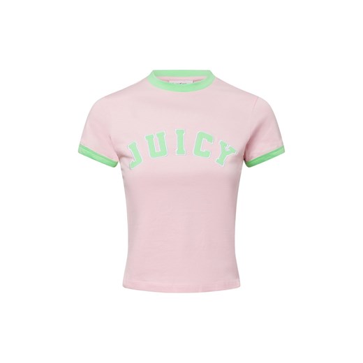 Juicy by Juicy Couture Koszulka damska - Collegiate Kobiety Bawełna różowy jednolity ze sklepu vangraaf w kategorii Bluzki damskie - zdjęcie 180447292