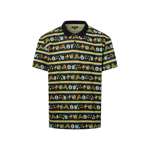 Santa Cruz Męska koszulka polo - Winkowski Trip Stripe Mężczyźni Bawełna czarny wzorzysty ze sklepu vangraaf w kategorii T-shirty męskie - zdjęcie 180447320